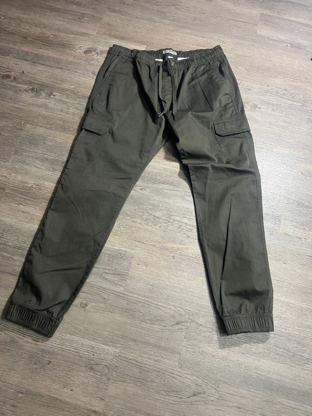 Express Olive Cargo Jogger Pants